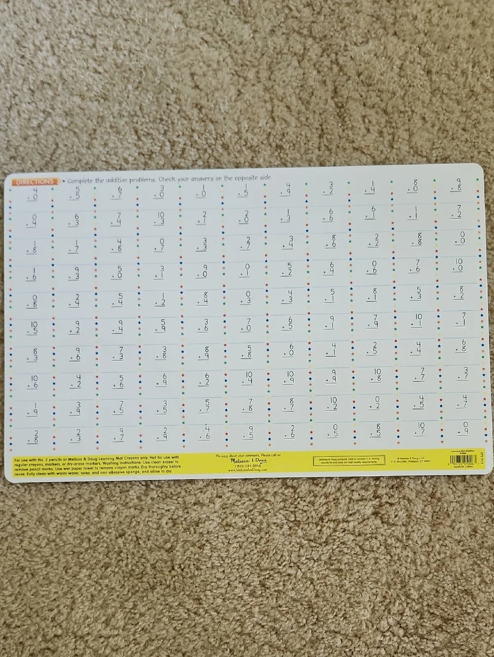 Set Of 4 Melissa And Doug Learning Mats - Picture 9 of 11